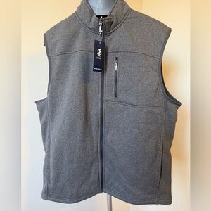 NWT IZOD Men's Charcoal Fleece Vest Lrg